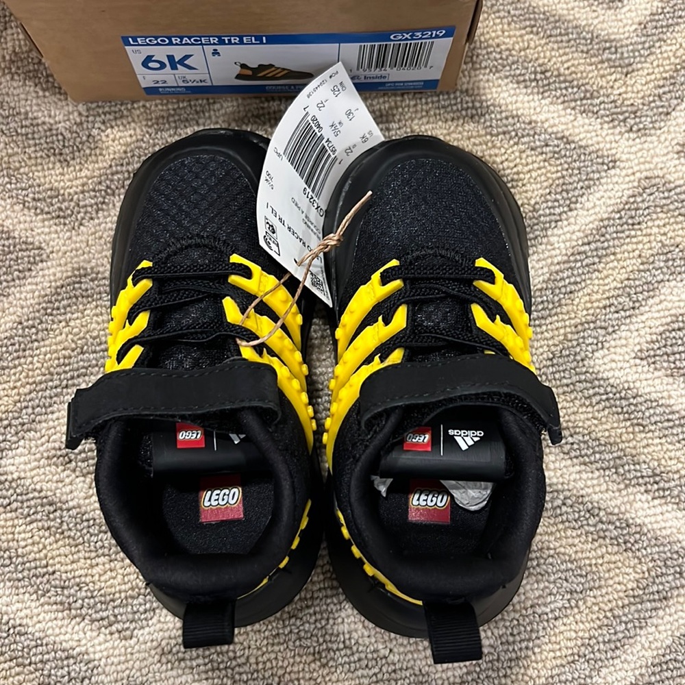 BRAND NEW IN BOX WITH TAGS! Adidas Lego Racer toddler sneakers, size 6